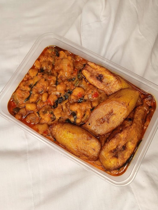 Beans Porridge and Fried ripe plantain - Great Grace kitchen And Grocery