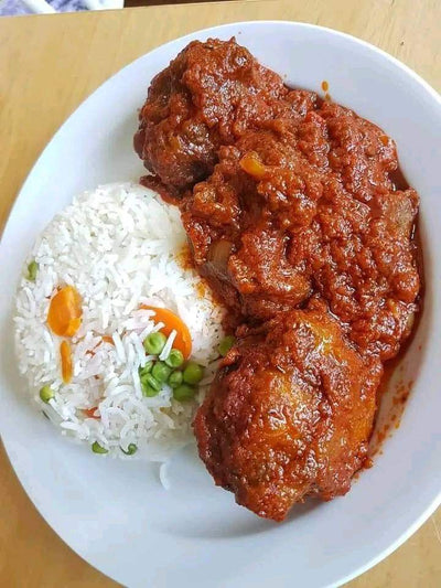 White Rice with Sauce of Choice